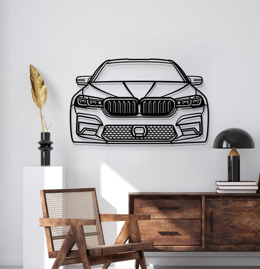 2021 M5 Competition Front View Metal Car Wall Art - MT1325