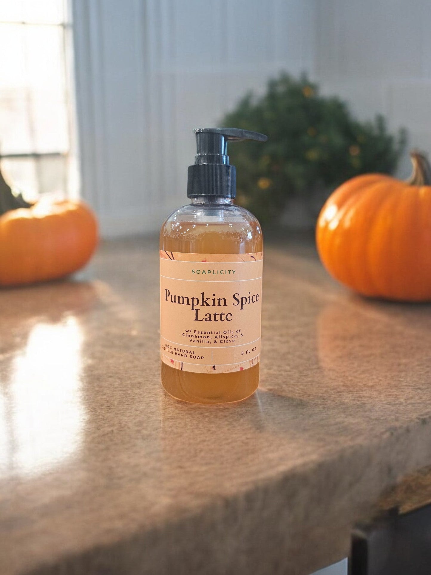 Pumpkin Spice Latte Liquid Hand Soap, 100% Natural