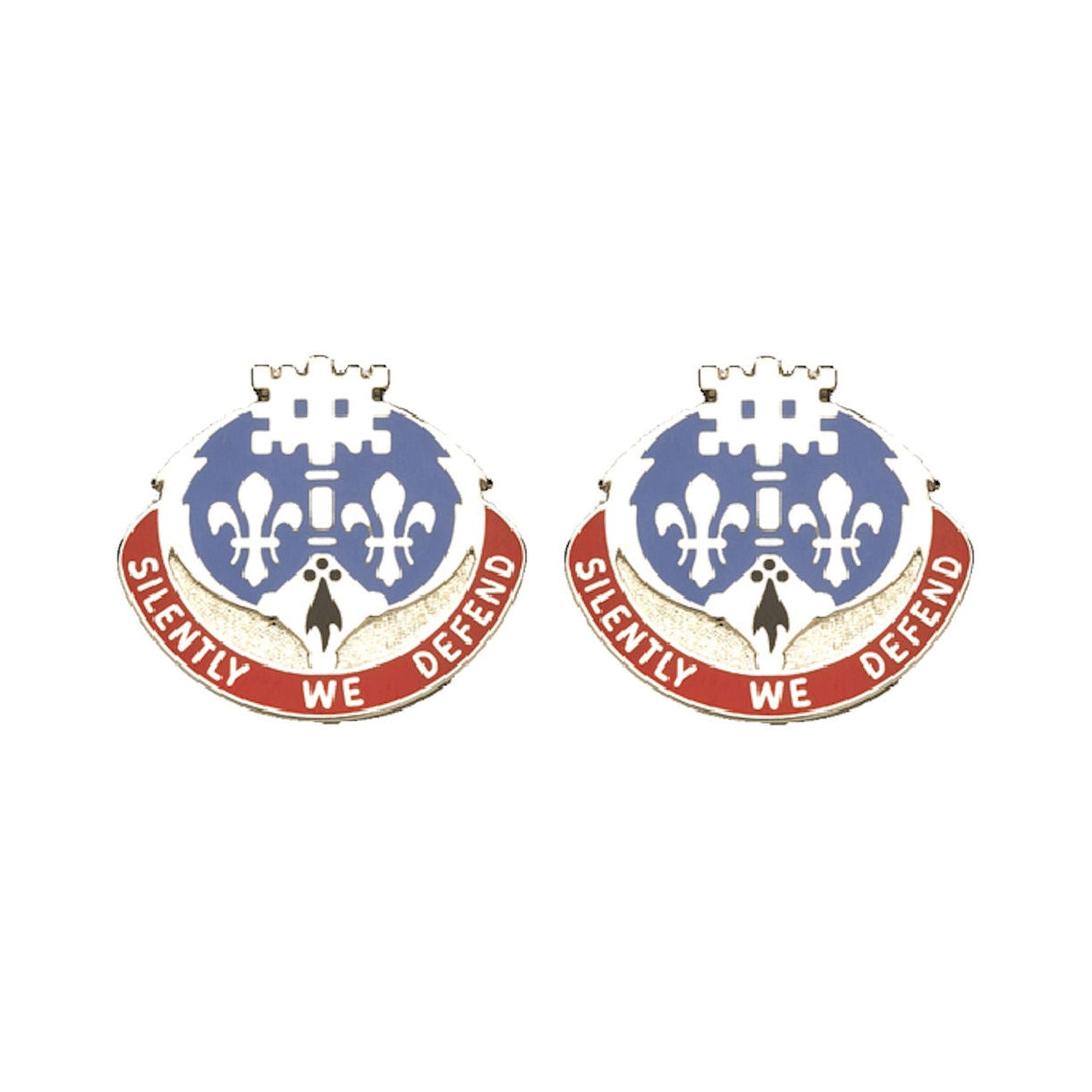 204th Military Intelligence Battalion Distinctive Unit Insignia - Pair - SILENT WE DEFEND