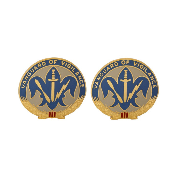 205th Military Intelligence Brigade Unit Crest DUI - 1 Pair - VANGUARD OF VIGILANCE