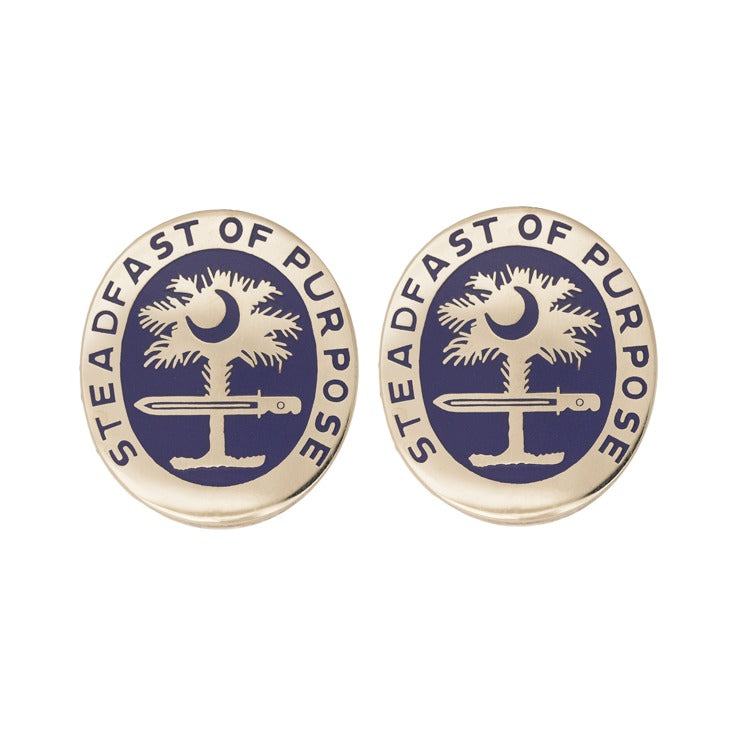 218th Infantry Brigade Unit Crest DUI - 1 Pair - STEADFAST OF PURPOSE