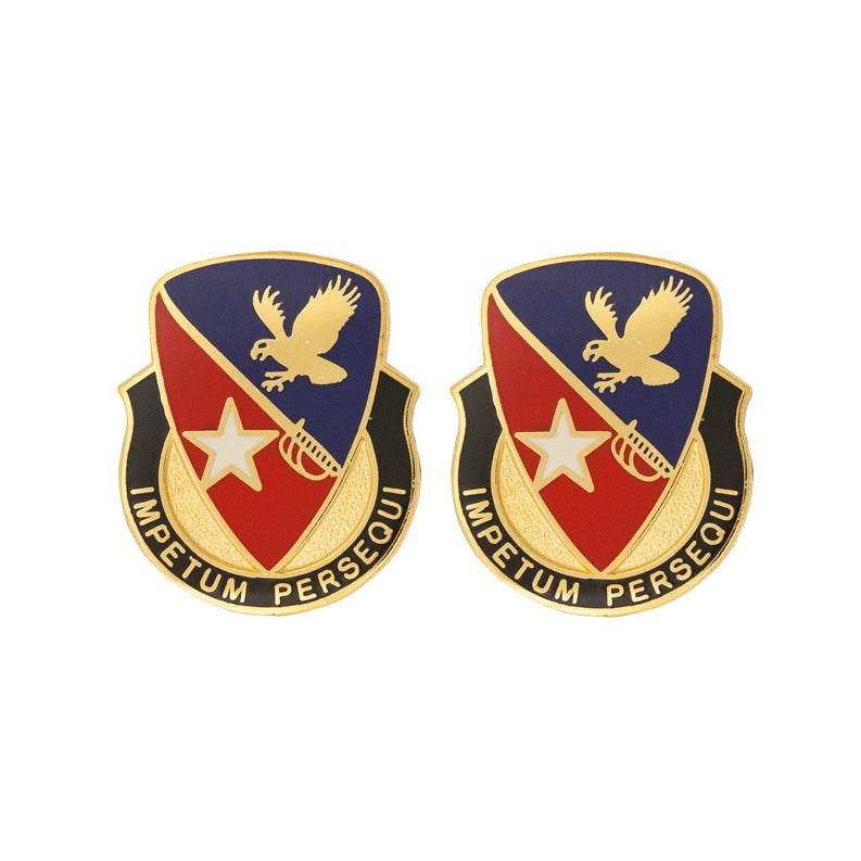 21st Cavalry Brigade Air Combat Unit Crest DUI - 1 Pair - IMPETUM PERSEQUI