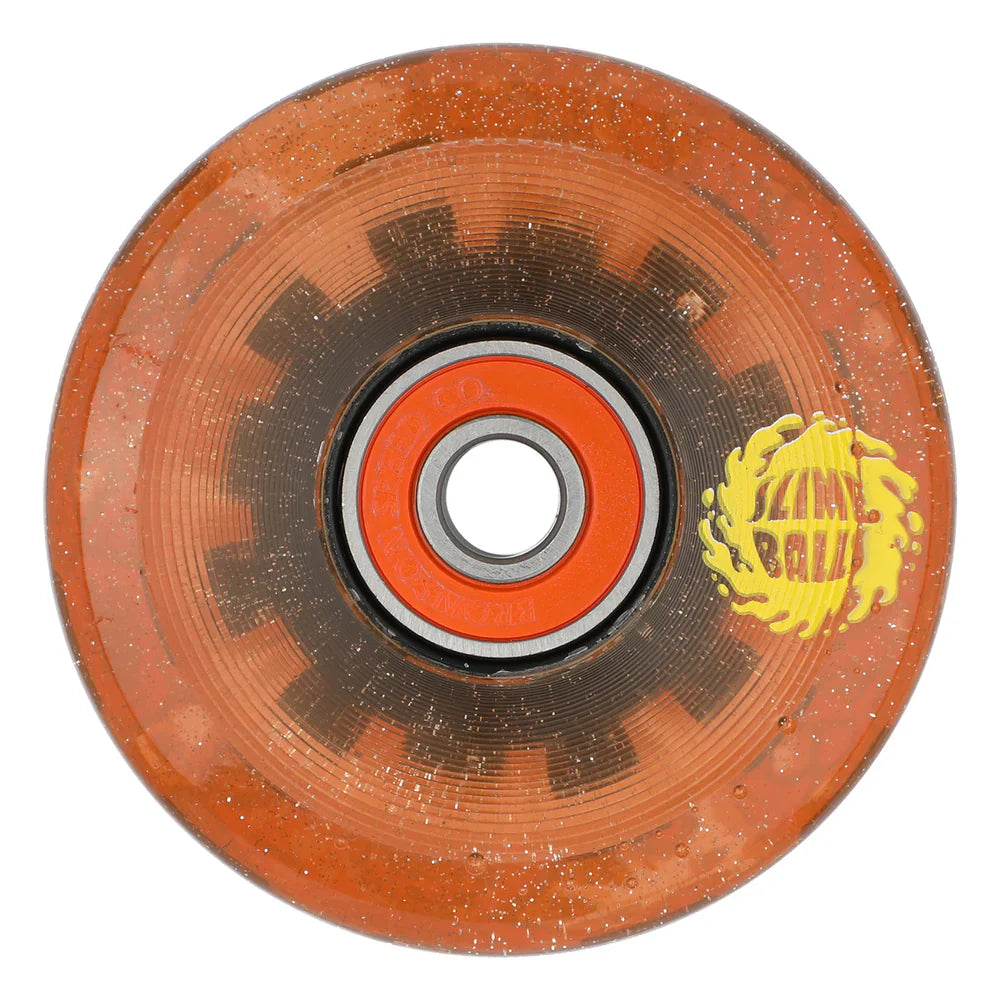 Slime Balls Frog Trips Light Ups OG Slime Wheels 60mm 78a - Red Glitter (Set of 4)