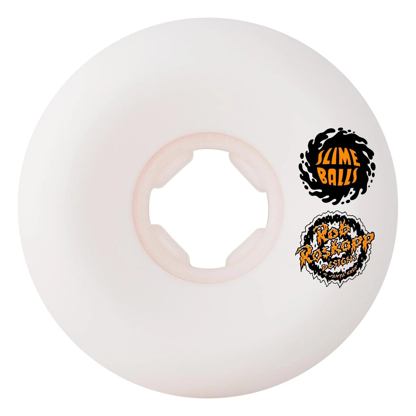 Slime Balls Roskopp Face Two Reissue Hardline Wheels 54mm 95a - White (Set of 4)