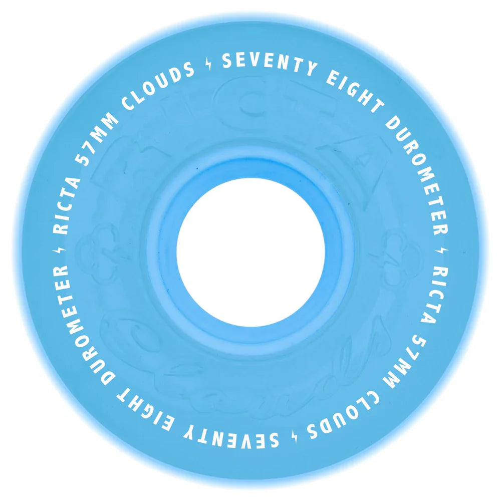 Ricta Clouds Wheels 57mm 78a - Aqua Glow In The Dark (Set)