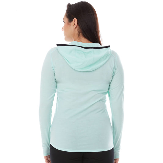 Women's 1/4 Zip Merino Sun Hoodie - Microweight