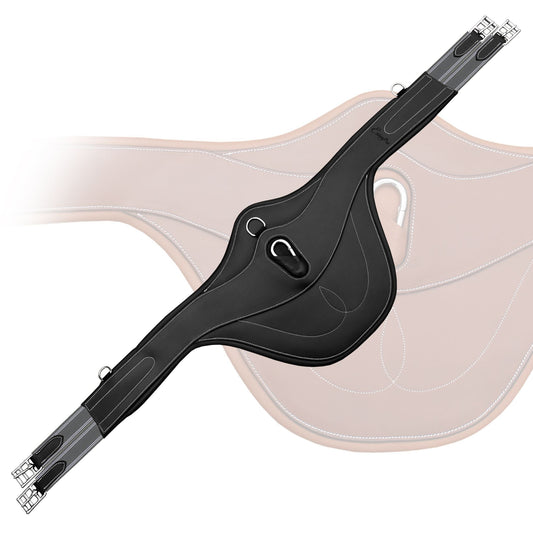 ExionPro 'AdaptLine' Belly Guard Girth - Grey Elastic With White Lines