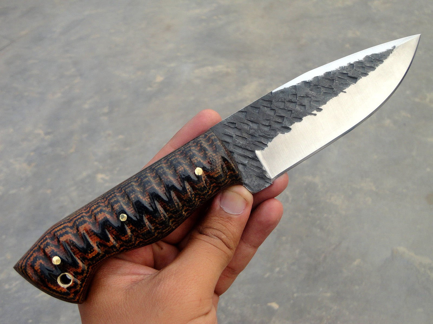 1048 HC steel hand forged hunting knife