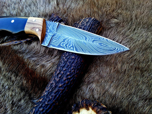 Damascus Double Edge Blade Knife