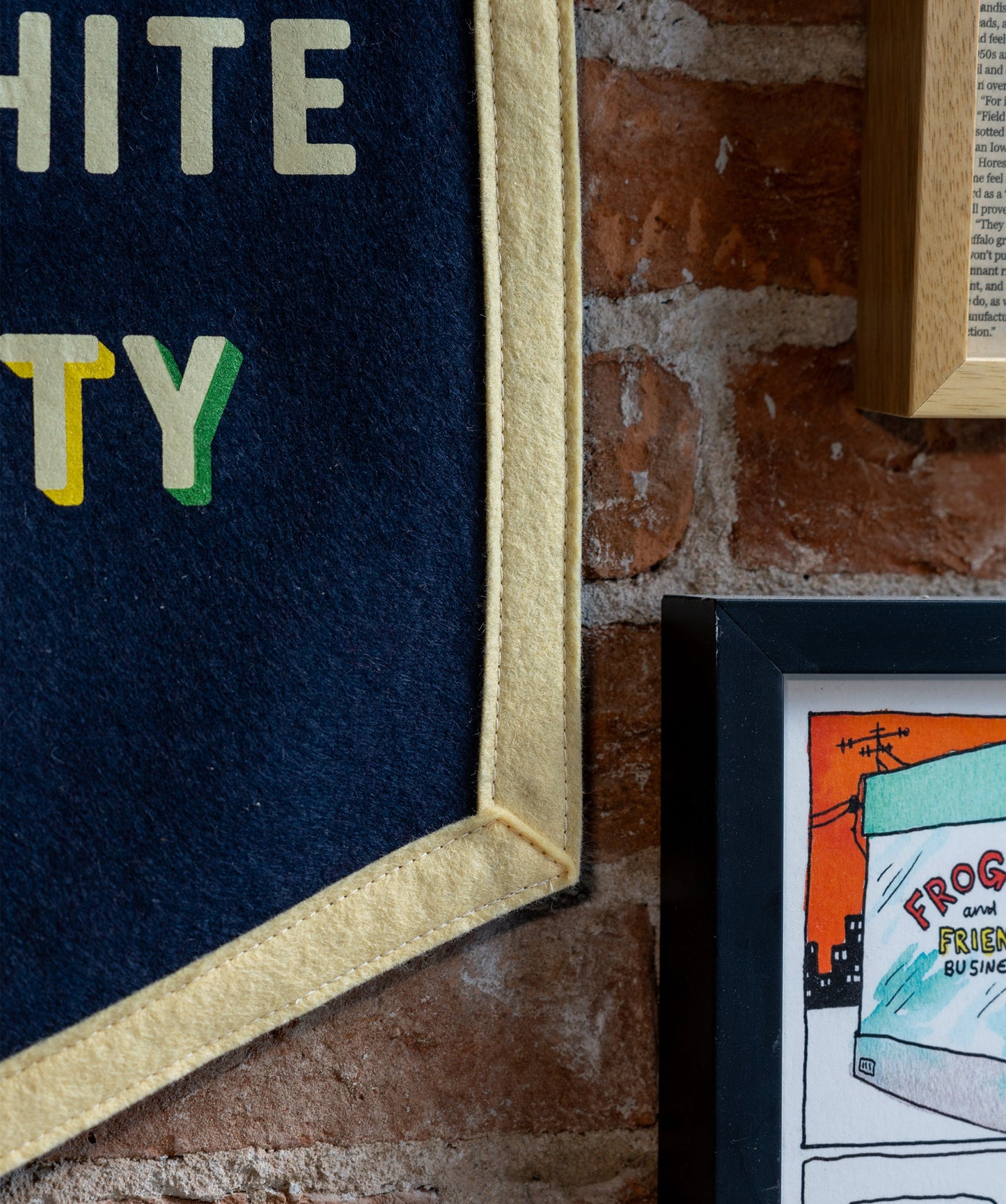 Service Is Black & White Hospitality Is Color Camp Flag • Unreasonable Hospitality x Oxford Pennant