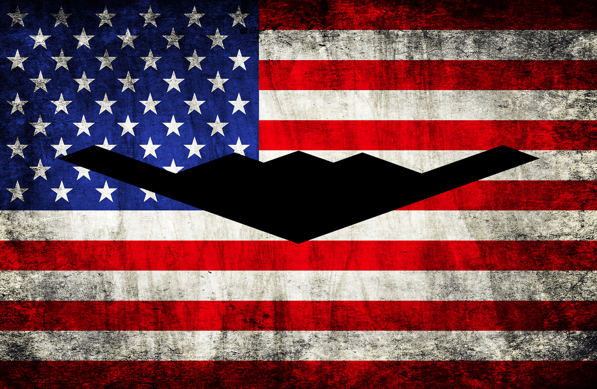 B-2 Spirit - American Flag Decal