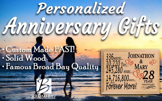 Personalized 28th Anniversary Gift – Custom Wood Keepsake for Husband, Wife, or Couple