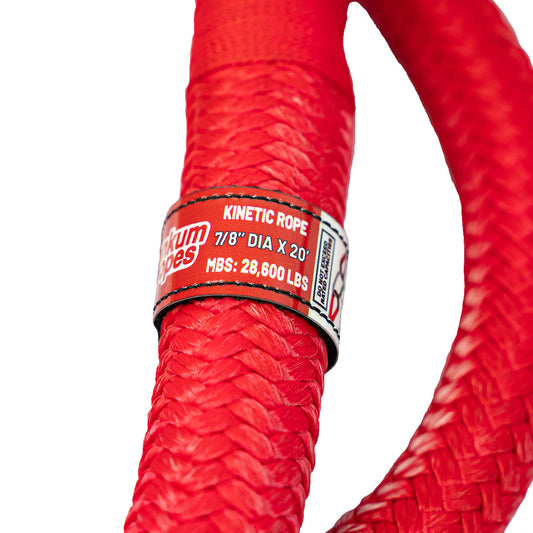 Yankum Kinetic Recovery Rope - 7/8"x20' - 28,600 Min Break Strength
