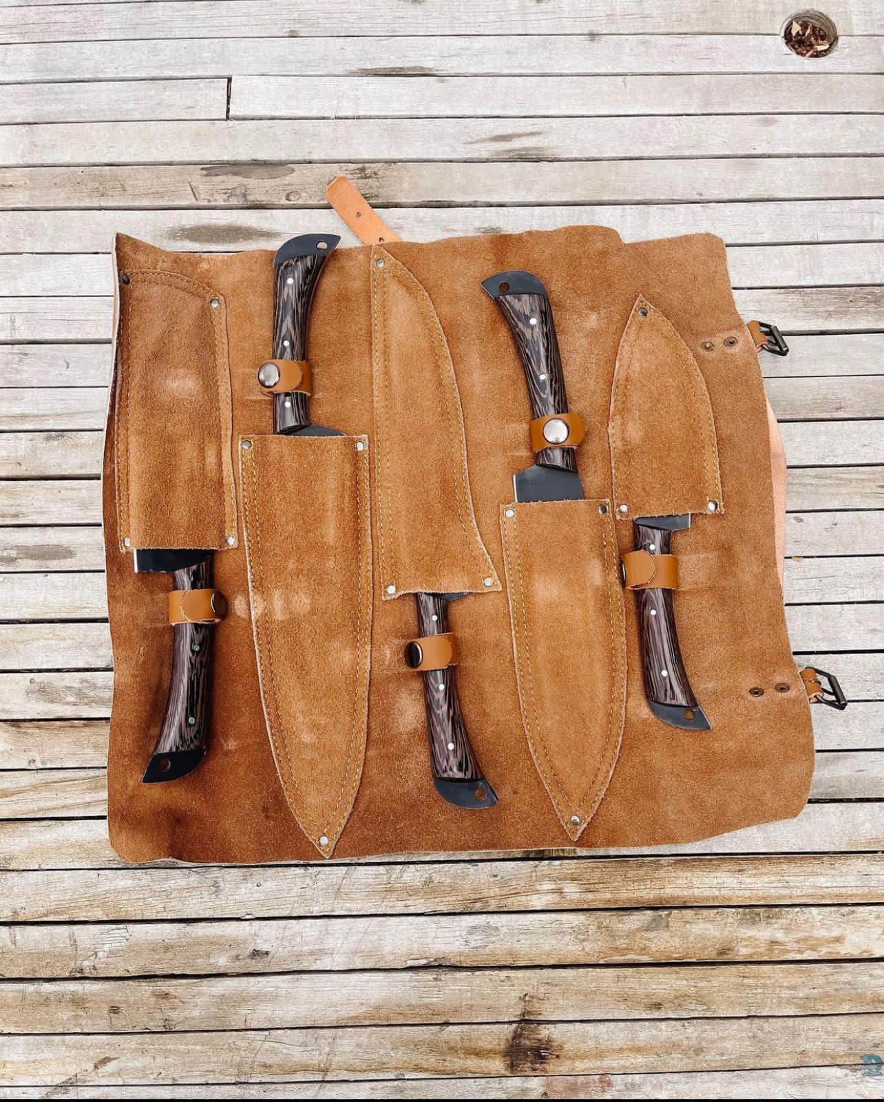 Custom Handmade D2 Forged Steel Kitchen Knives Set