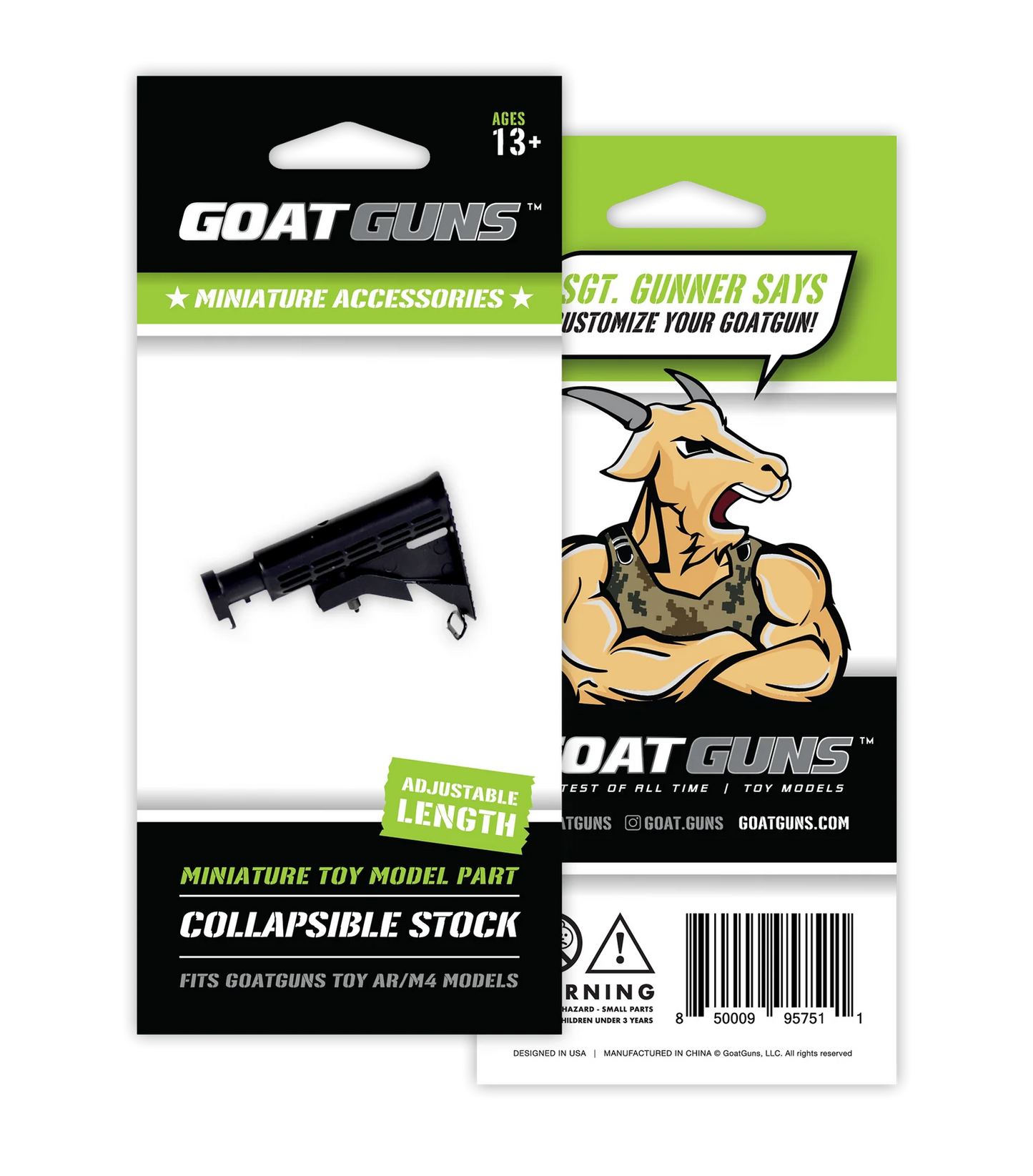 Goat Guns Miniature Toy Model Adjustable AR Stock