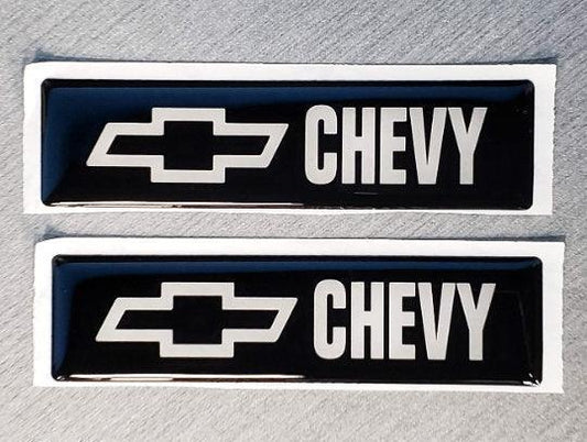 2x Domed Bowtie Emblem Inserts for Weathertech Floor Mats - Fits Chevy / Chevrolet