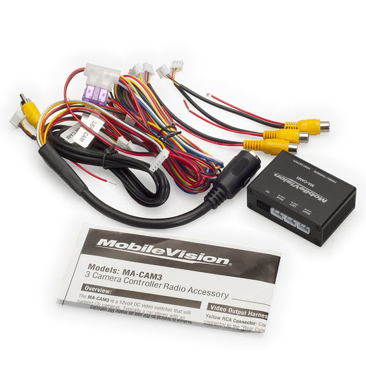 MobileVision 3-Input Radio-Video Right - Left - Rear 12V Camera Controller
