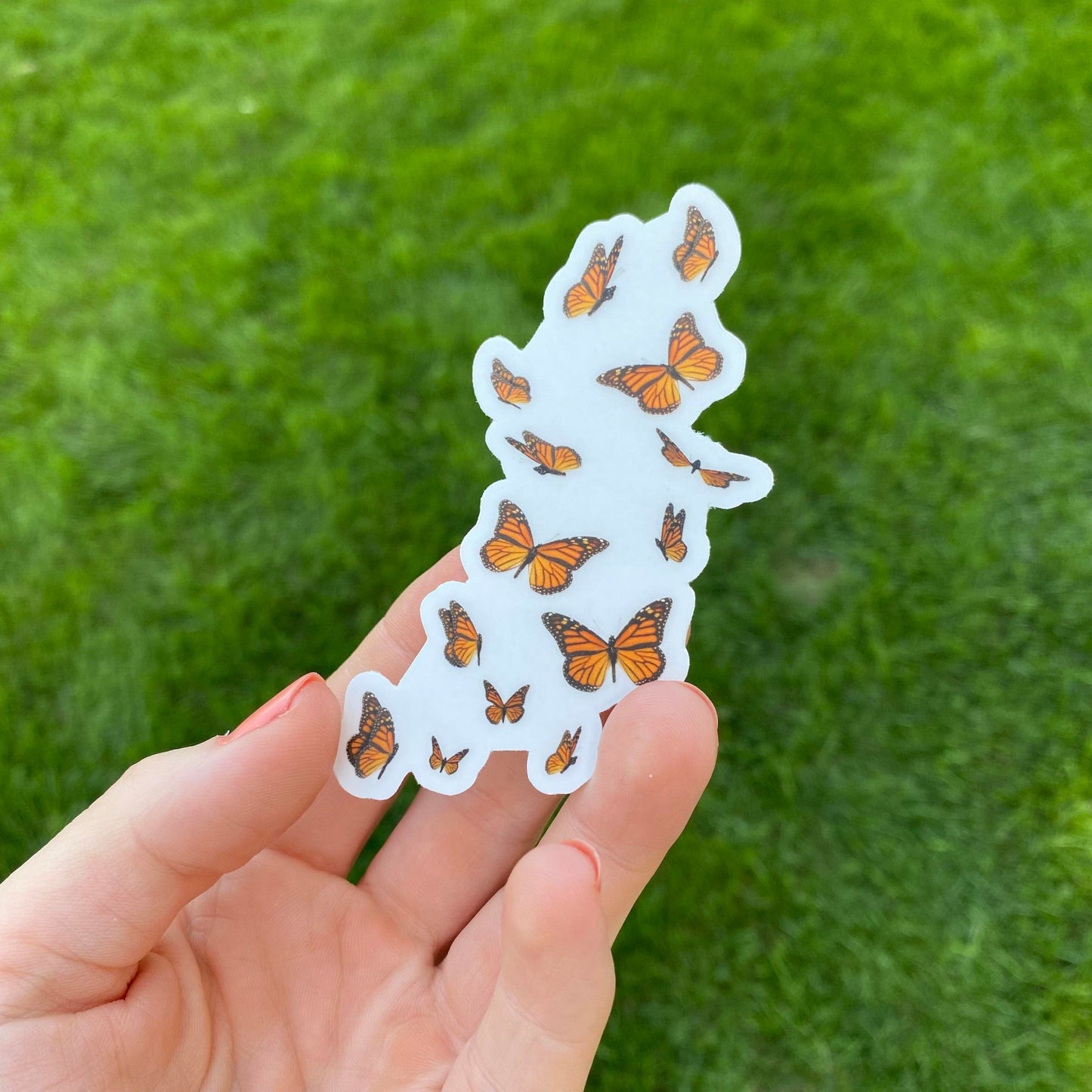 Transparent Monarch Butterflies Sticker