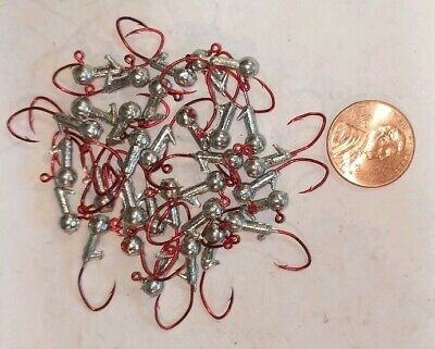 60 Pc Round Jig Head Assortment Pak (Best Value) #2 Red (Laser Sharp) Nasty Bend Hooks