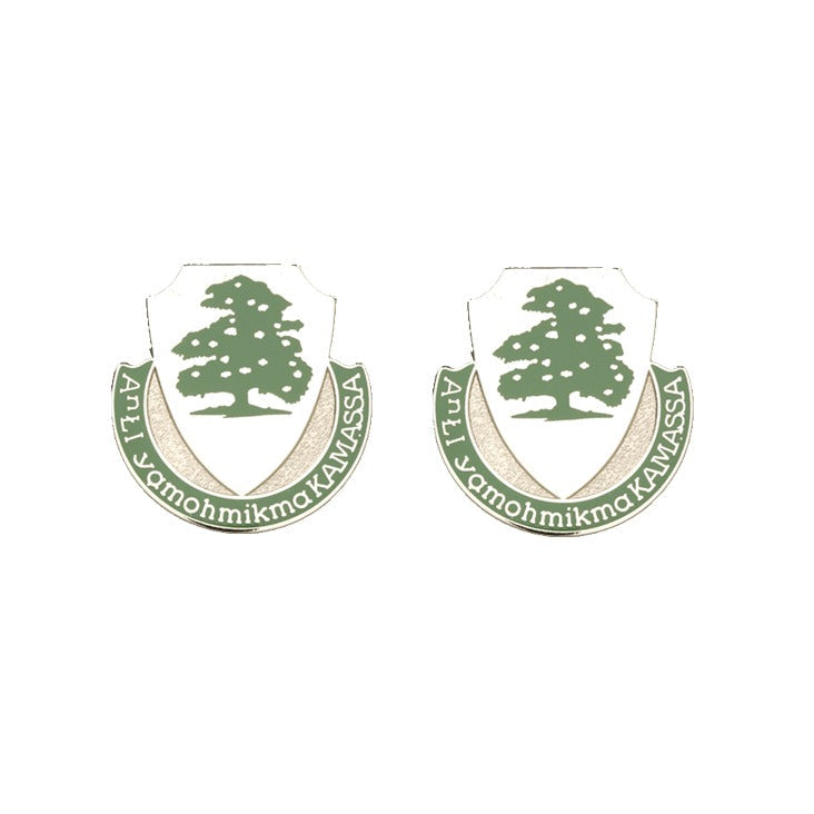 348th Regiment Unit Crest DUI - 1 Pair - ANLI YAMOHMIKMA KAMASSA