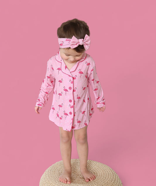 FLOCKING FLAMINGOS GIRL'S DREAM GOWN