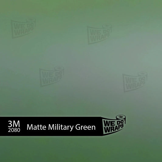 3M Matte Military Green Tesla Steering Wheel Wrap | MY 2019-'25