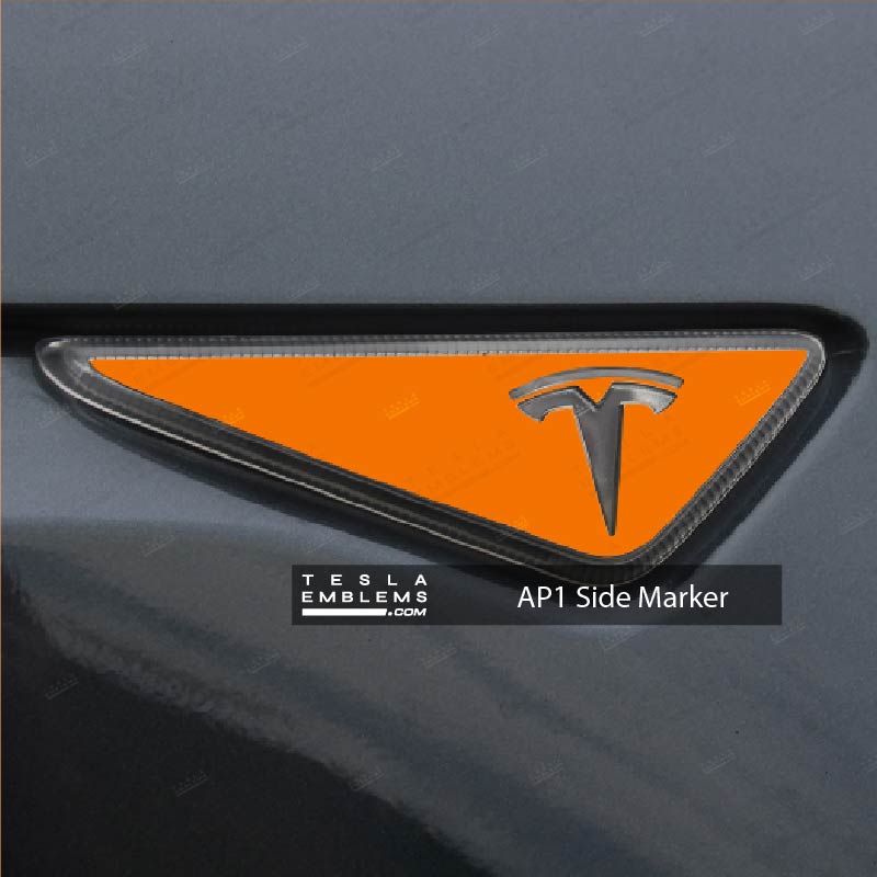 3M Gloss Deep Orange Tesla AP1 Side Marker Wrap (2pcs)
