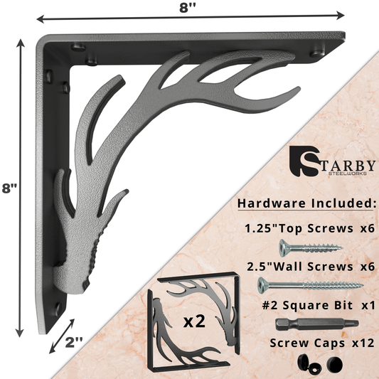 Elk Lodge Heavy Duty Steel Brackets for Shelving