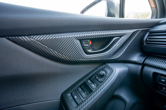 3D Carbon Interior Door Handle Trim Overlay Part 2 - 2022+ Subaru WRX