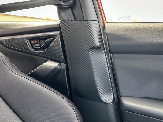3D Carbon Seatbelt / Pillar Panel Protection Kit (Scuff Guard) - 2022+ WRX