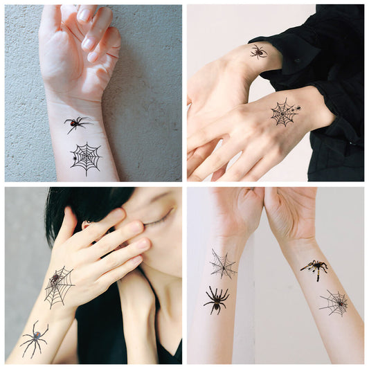 3D Scary Spider Halloween Temporary Tattoo Stickers