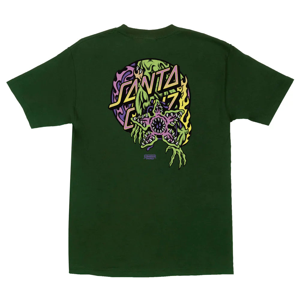 Santa Cruz x Stranger Things Demogorgon Dot T-Shirt - Forest