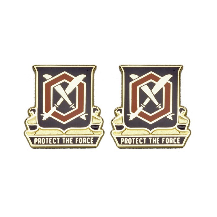 476th Chemical Battalion Unit Crest - Pair - PROTECT THE FORCE