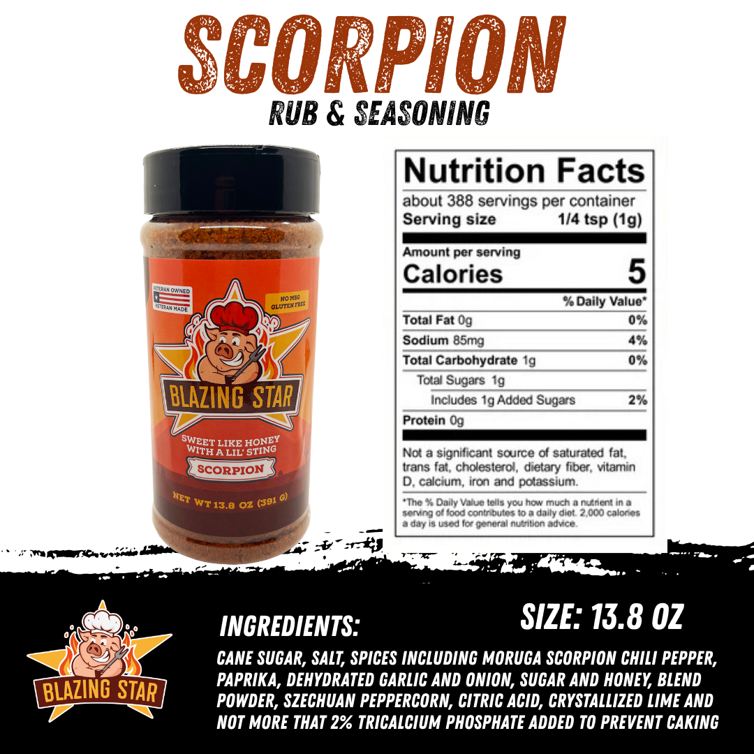 Blazing Star Scorpion Rub and Seasoning