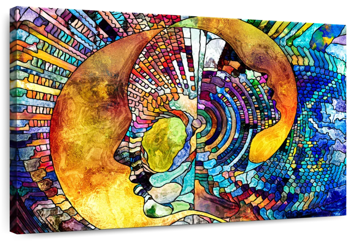 Stained Glass Abstract Figure Wall Art