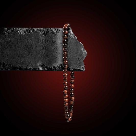 Spiritual Bead Bracelet, 4MM - Red Tiger’s Eye