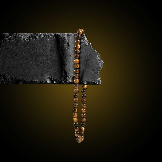 Spiritual Bead Bracelet, 4MM - Tiger’s Eye