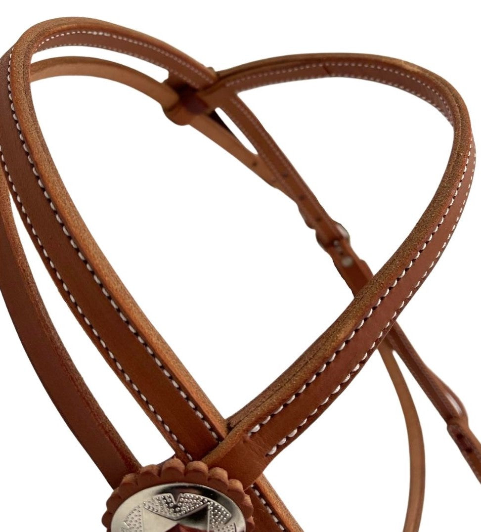 Deluxe Mahogany Browband Headstall