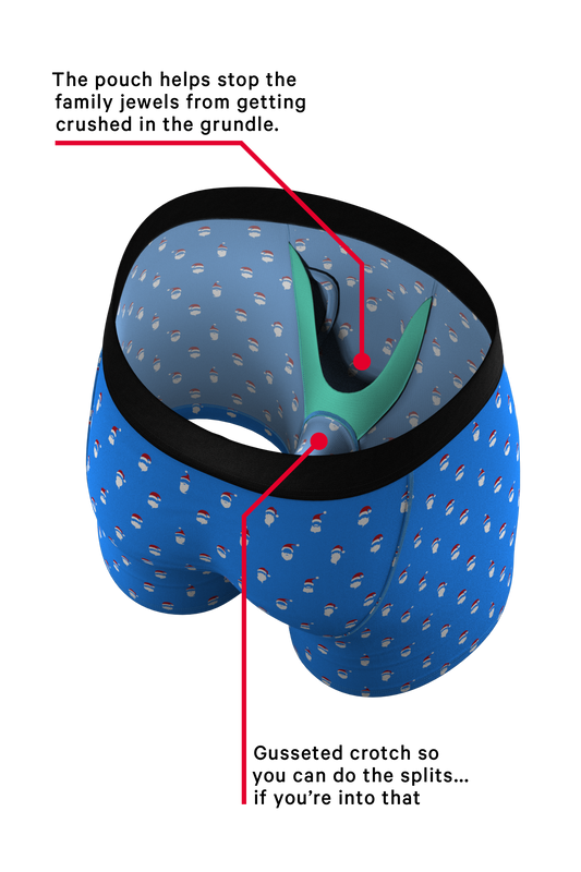 The 50 Shades Of Santa | Holiday Ball Hammock® Pouch Underwear With Fly