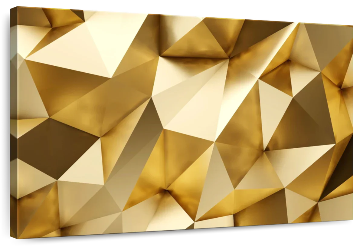 Golden Abstract Wall Art