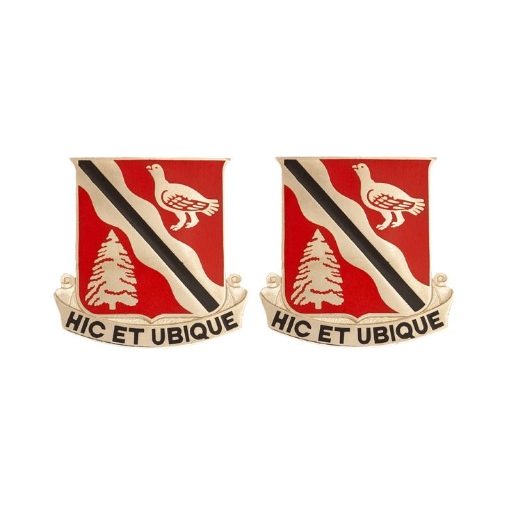 588th Engineer Battalion Unit Crest - Pair - HIC ET UBIQUE