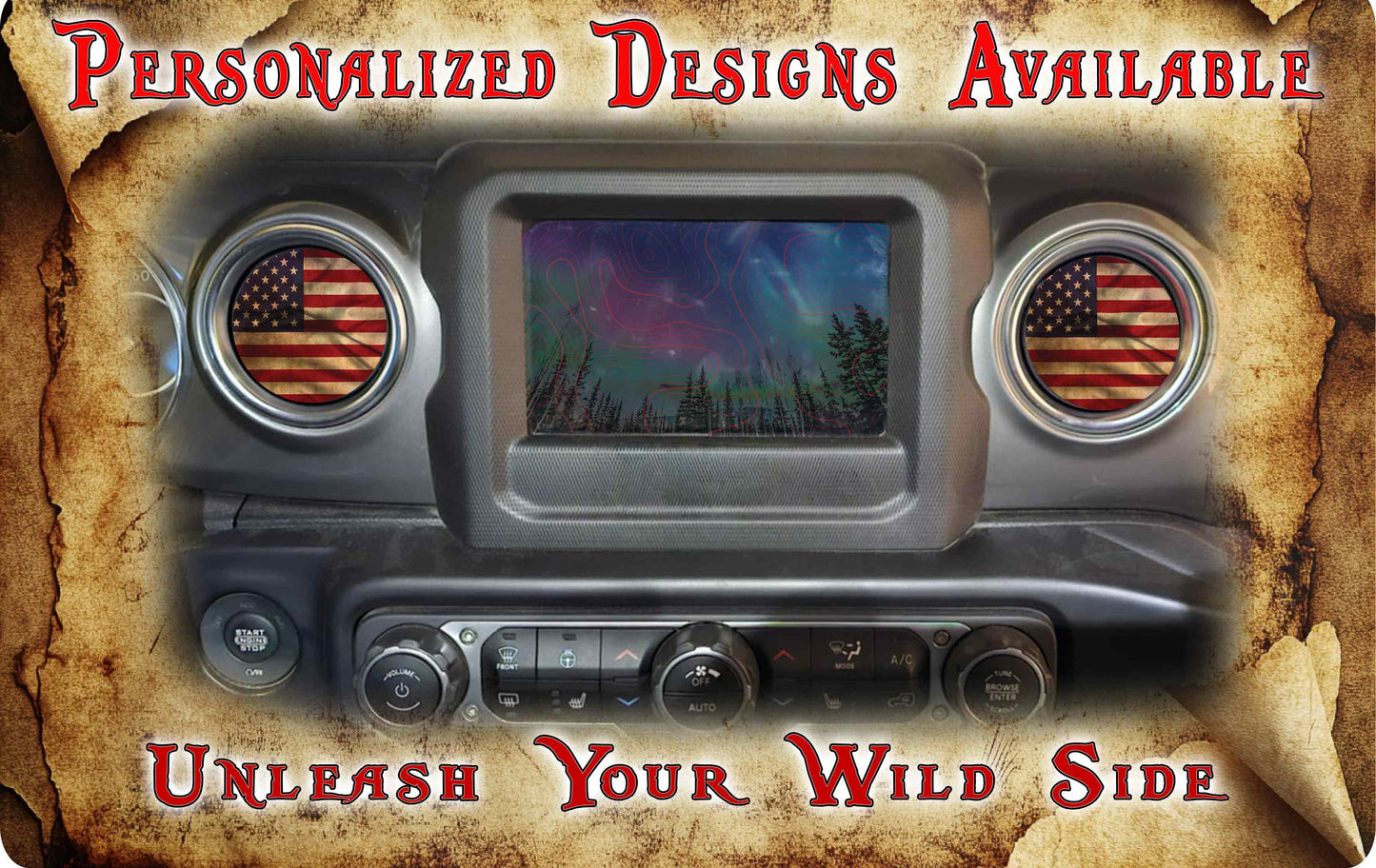 Steering wheel decal Antique American Flag 154