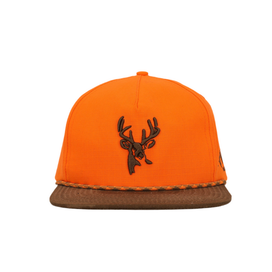 Blaze Orange and Brown Ripstop Buck Rope Hat