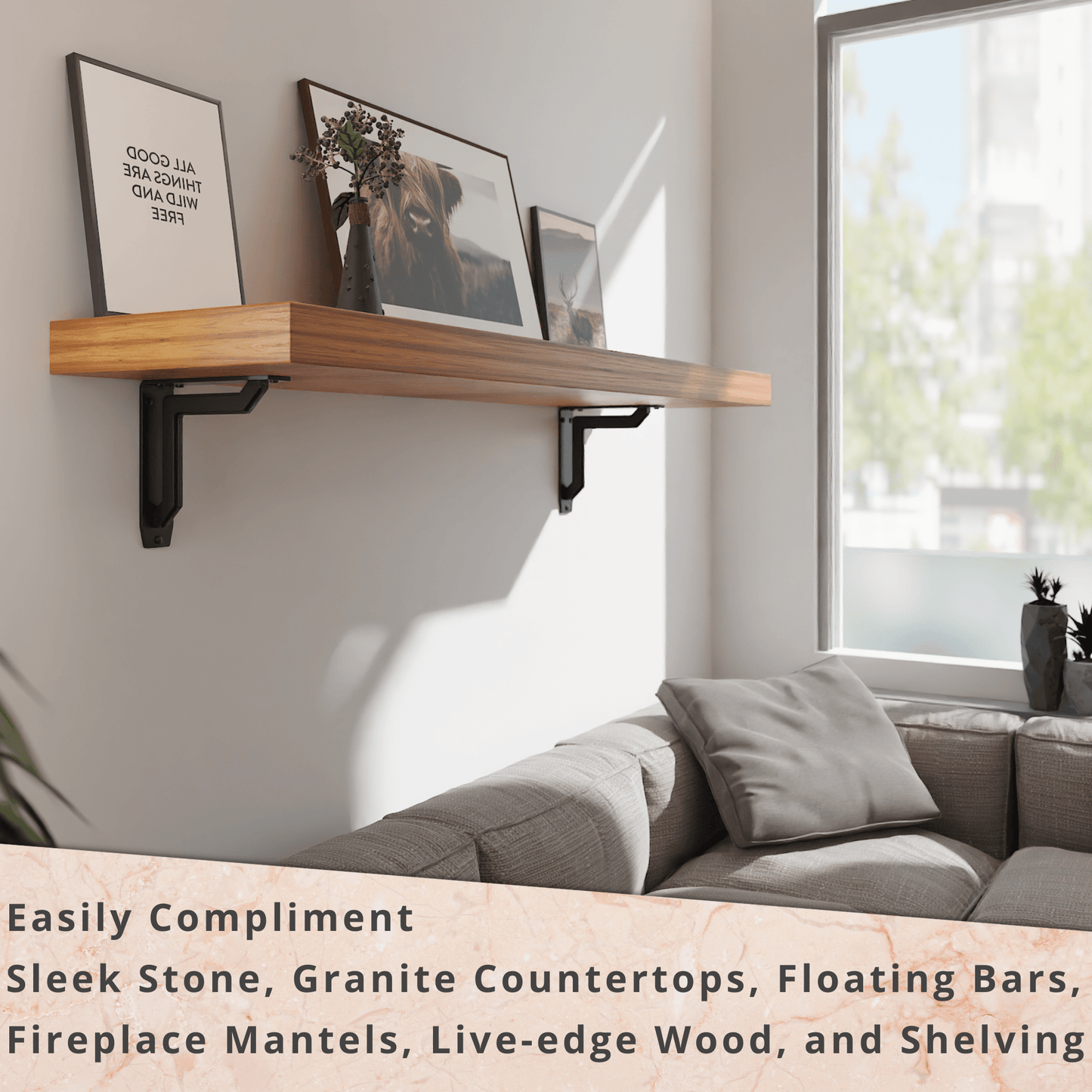 Lucca Heavy Duty Steel Brackets for Shelving