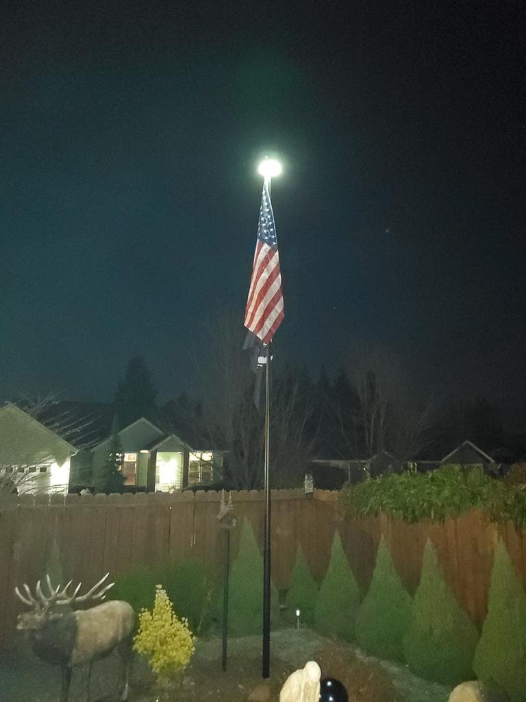 TelePatriot 600 Series Solar Flagpole Light - 600 Lumen IP65 LED