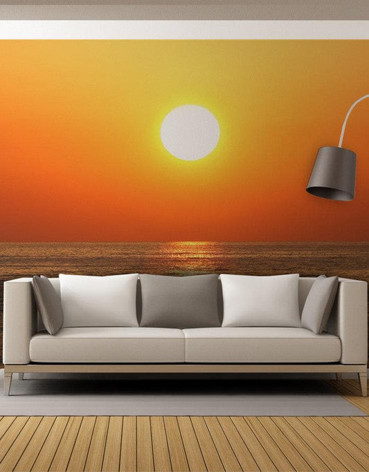 Sunset Over Ocean Wall Mural Decal Sticker #6008