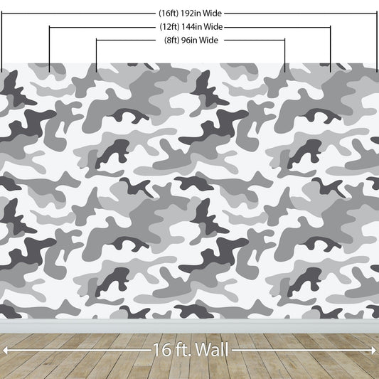 Urban Gray Military Combat Camo Camouflage Wall Mural #6063