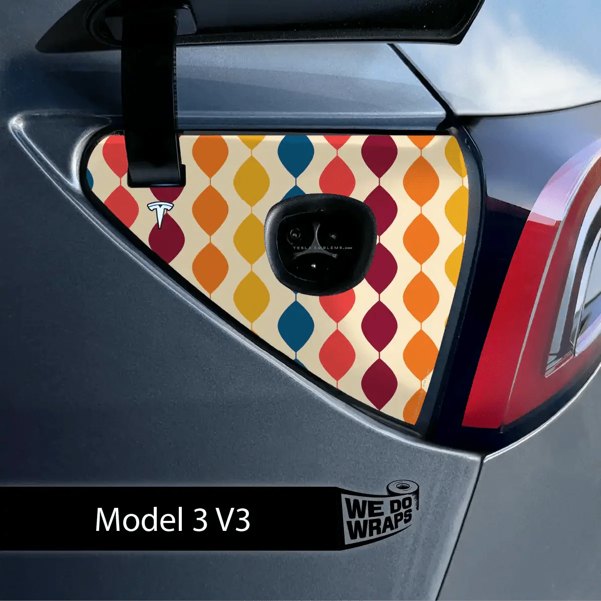 60s Garland Tesla Charge Port Wrap | Model 3