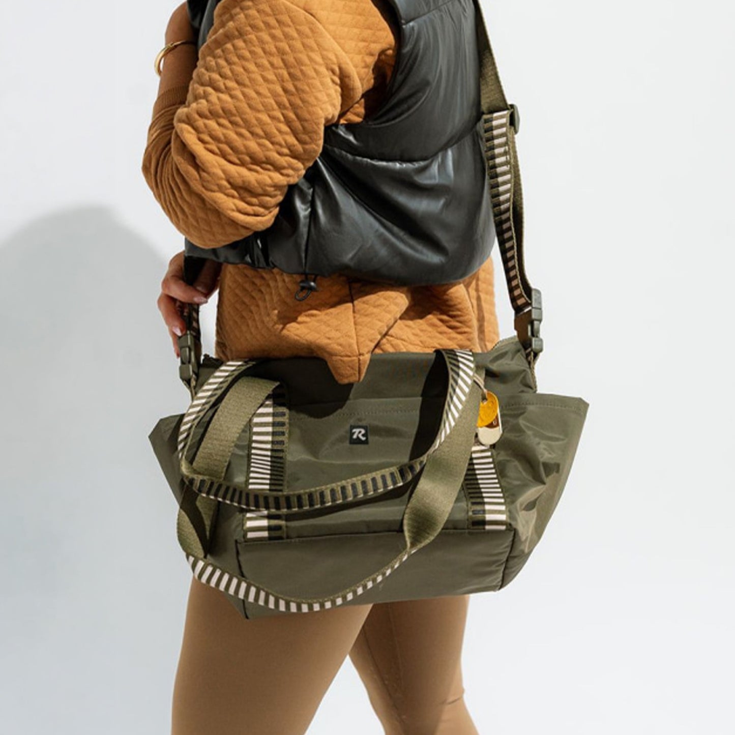 Mattie Large | Khaki Nylon Satchel