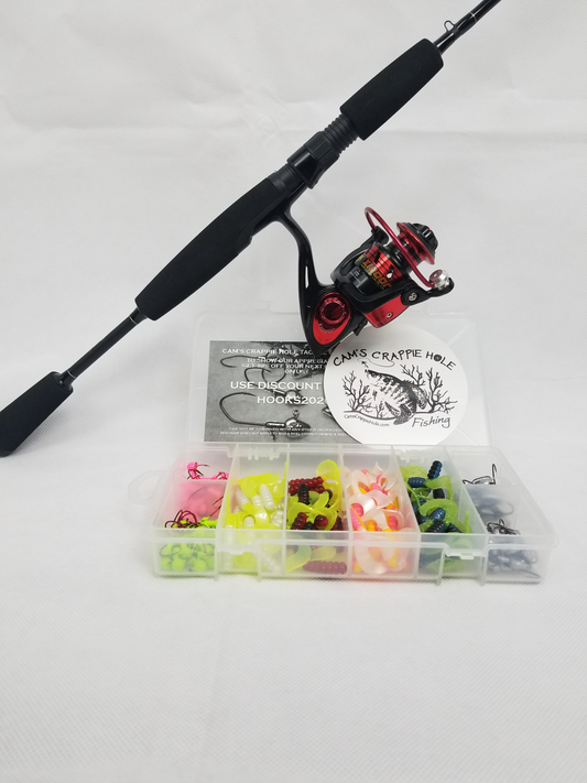 Cam's Complete 6'2" (8+1 BB Ball Bearing Reel) Magic Stix Curly Tail Combo Special